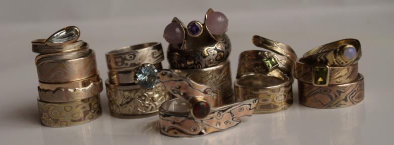 Mokume-gane ringen Doesdesign.nl